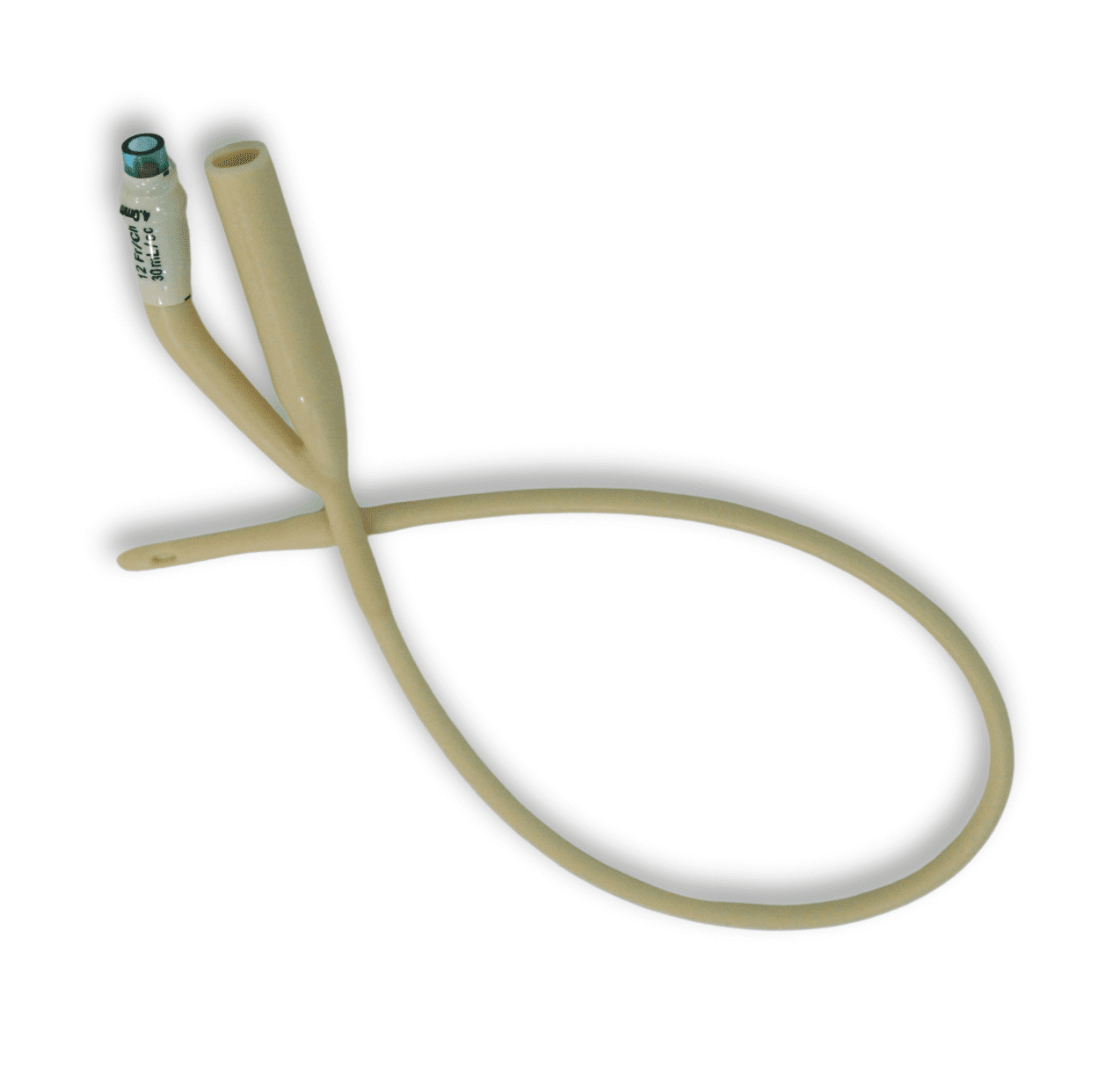 2 way latex foley catheter, silicone coated, hardvalve