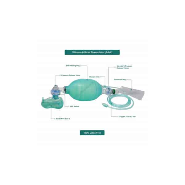 Silicone Resuscitator Adult Autoclavable | Ambu Bag | Frago Impex - Image 2