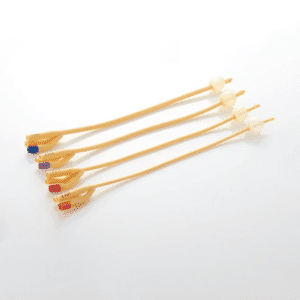 3 way latex foley catheter, silicone coated, softvalve