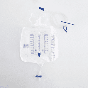 Urine Meter with Drainage Bag (Behind)