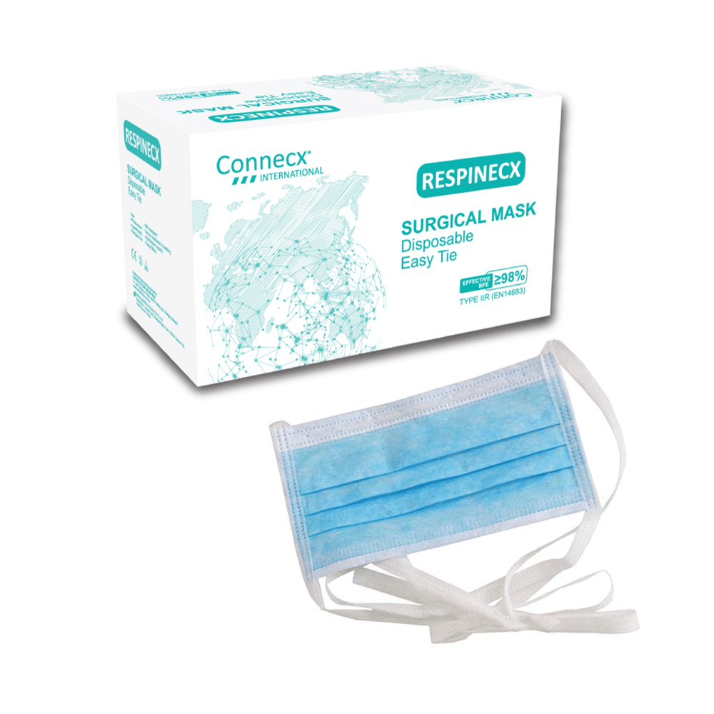 Connecx Respinecx 3ply Face Mask, Tie On