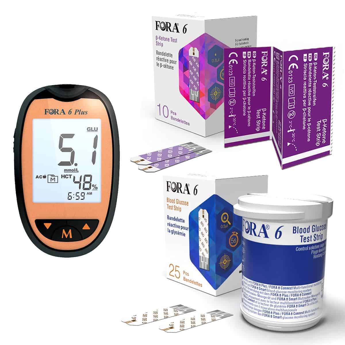 FORA 6 Plus Keto Starter Pack (6Plus, KT10, BG25)