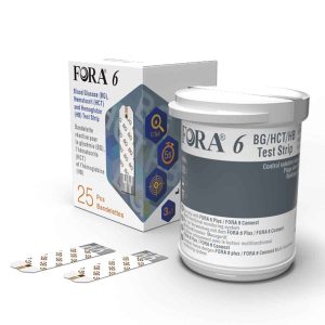 FORA 6 Gold Strip For BG-HCT-HB (3 in 1), 25’s/vial, one vial/box