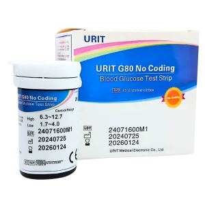 Urit G80 No Coding Blood Glucose Test Strip (25 strips/vial x 2/box)