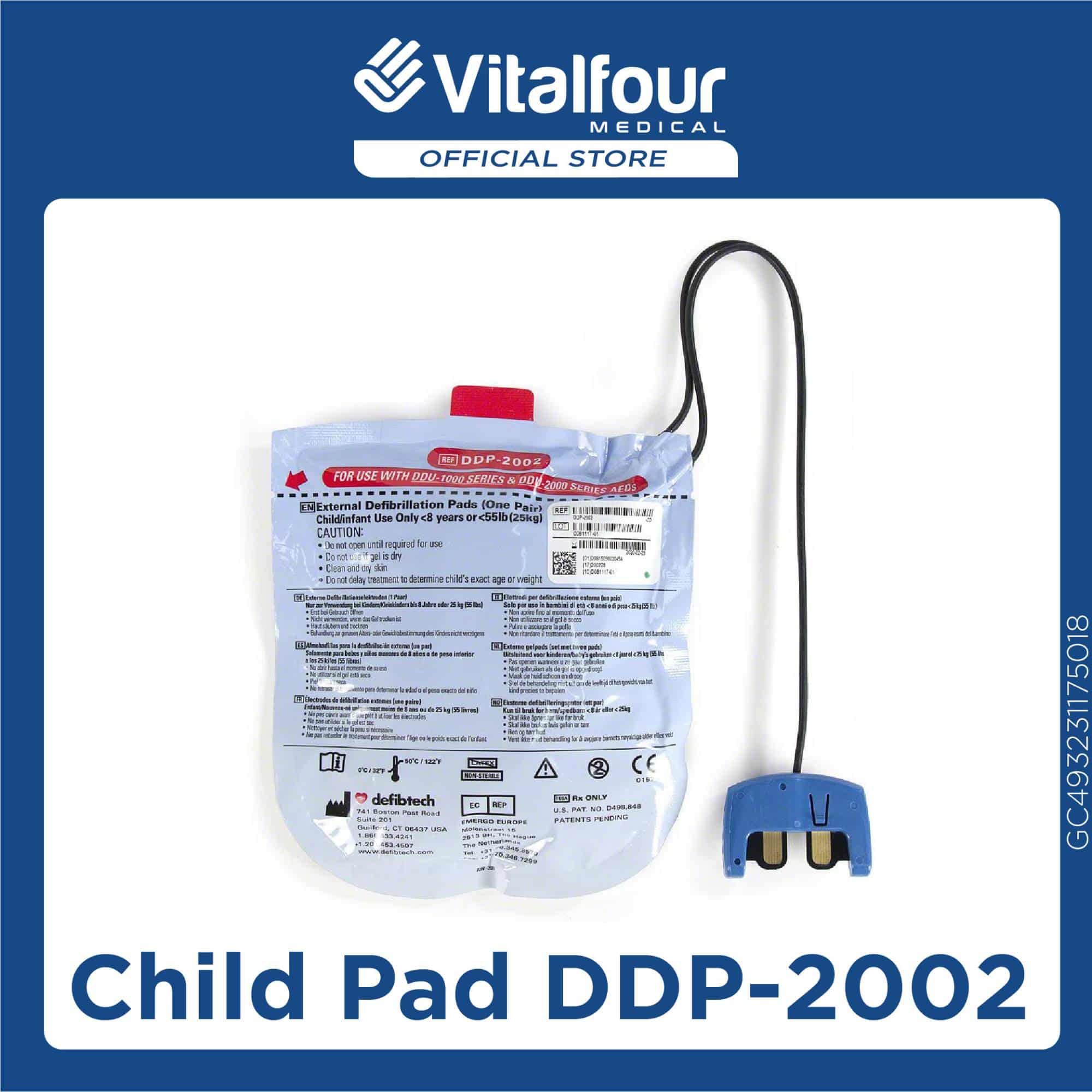 Defibtech Child/Infant AED Pads For VIEW and Lifeline ECG - Image 2