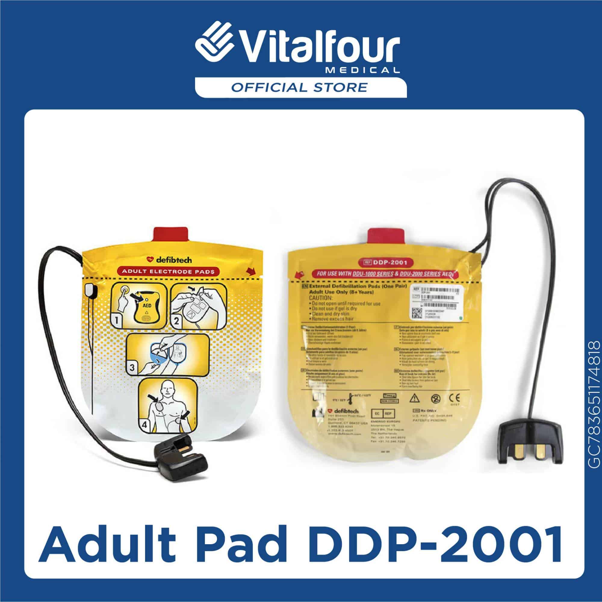 Defibtech Adult AED Pads For Lifeline VIEW and ECG AED