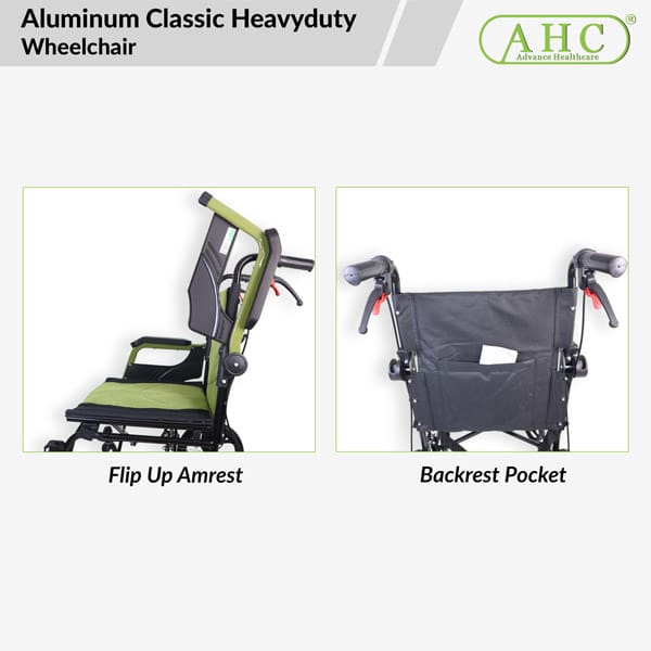 Aluminum Classic Heavyduty Wheelchair (WCG2-1) - Image 4