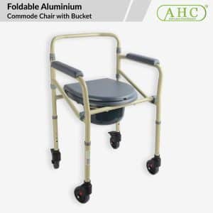 Foldable Aluminium Commode Chair with Bucket (CM694L-1)