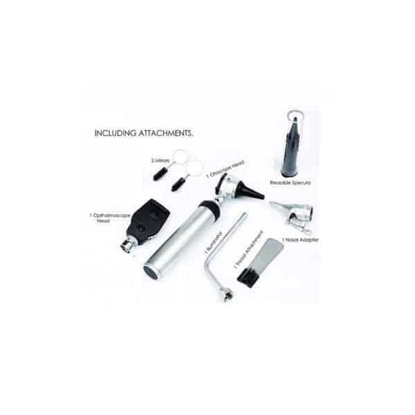 Fiber Optic ENT Diagnostic Set | Otoscope & Ophthalmoscope - Image 2
