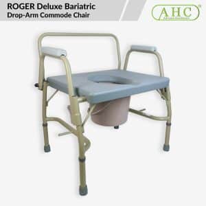 ROGER Deluxe Bariatric Drop-Arm Commode (DCM003)